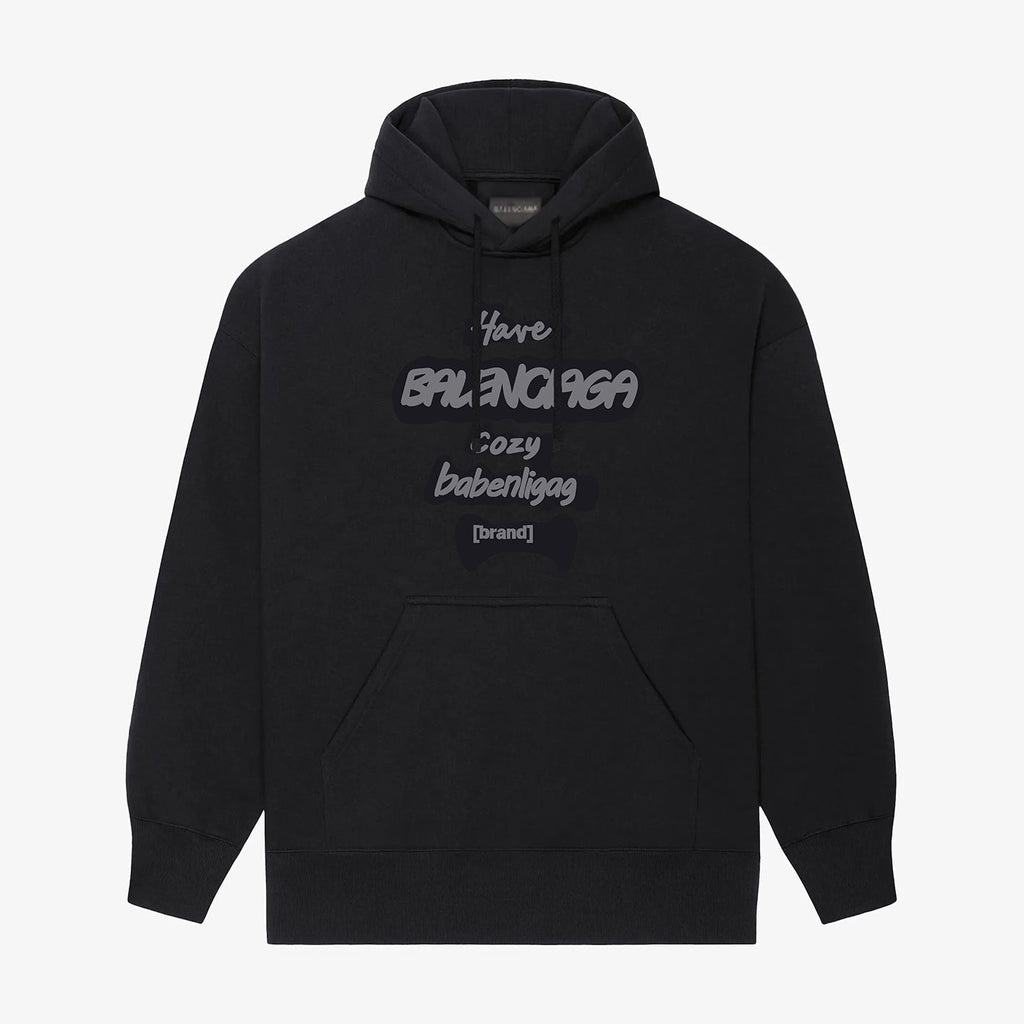 logo printed hoodie