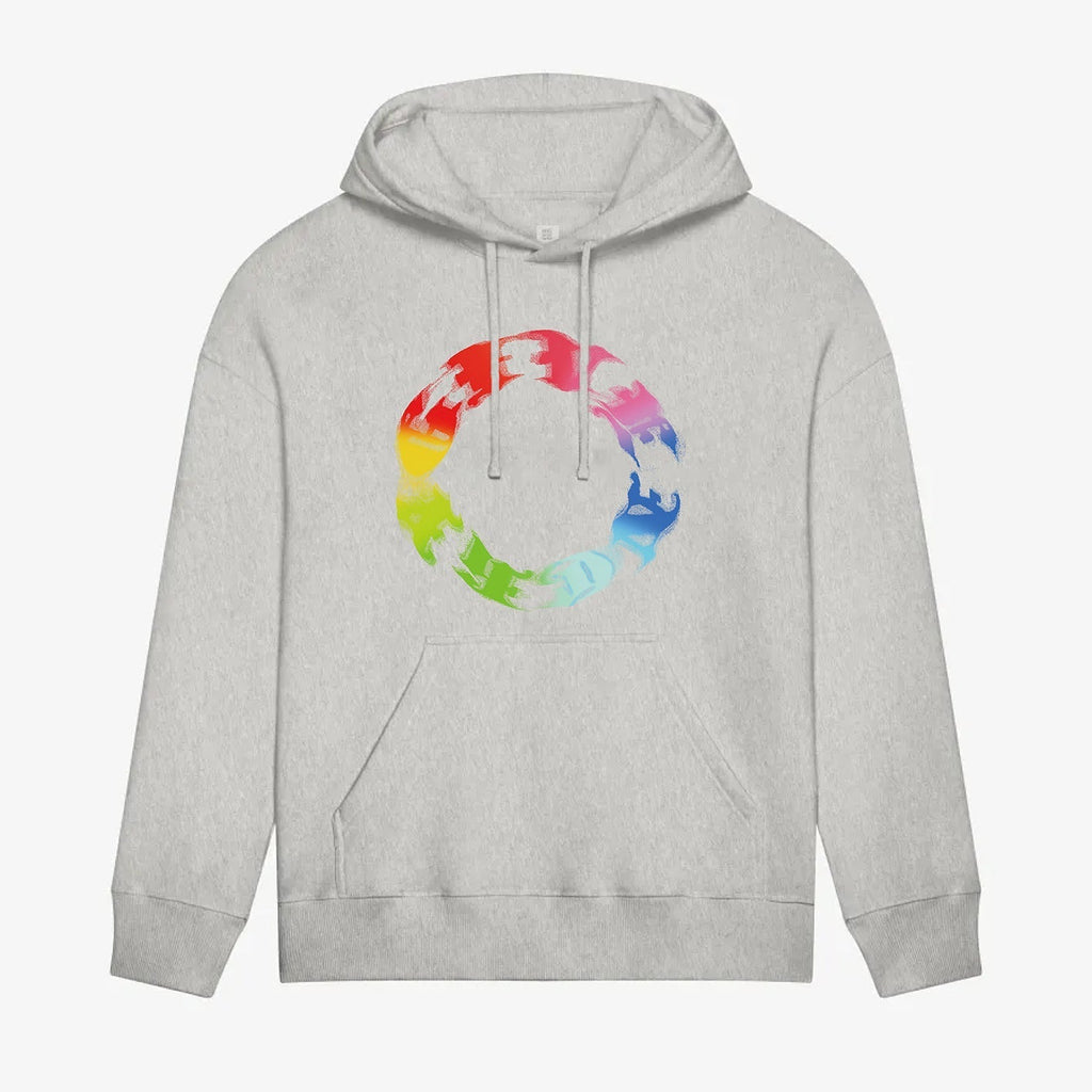 circle printed hoodie