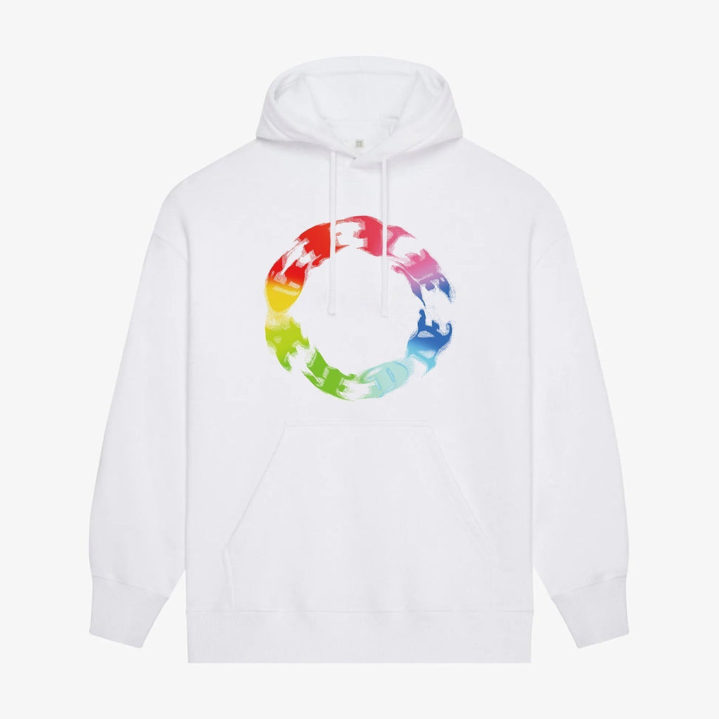 circle printed hoodie