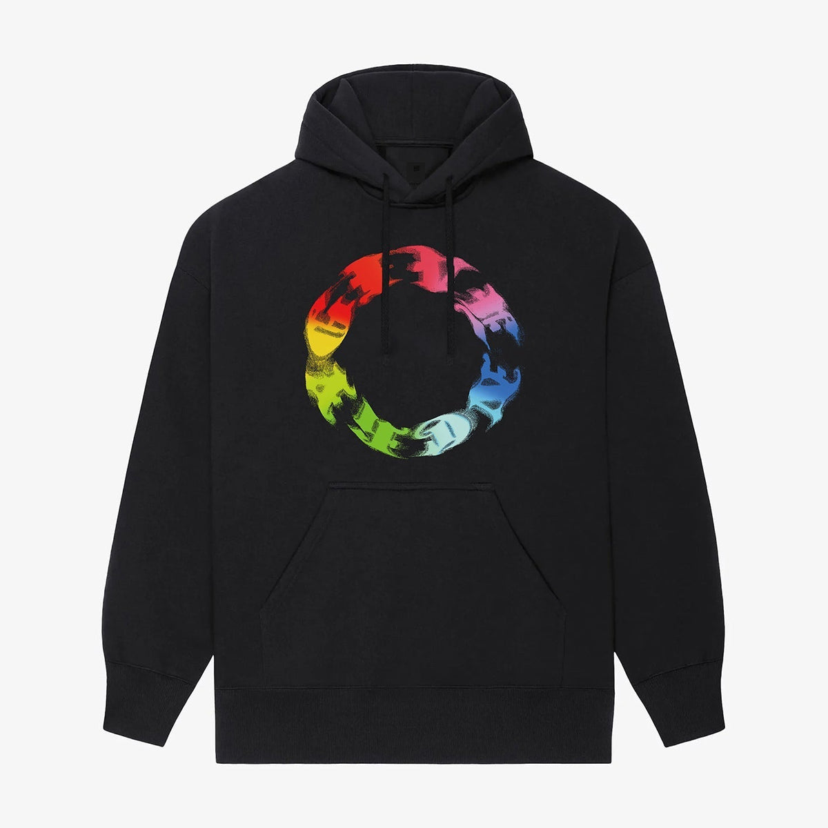 circle printed hoodie