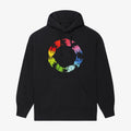 circle printed hoodie