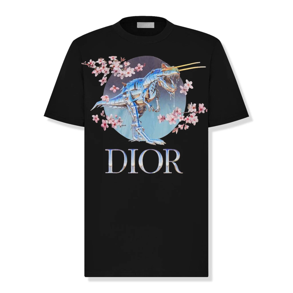 DINOSAUR PRINTED BLACK T SHIRT
