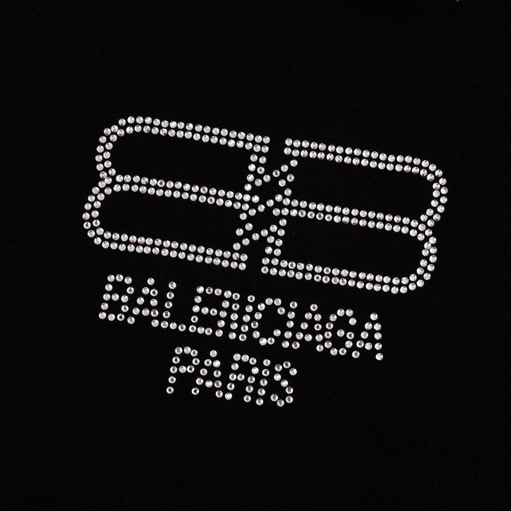 rhinestone logo hoodie