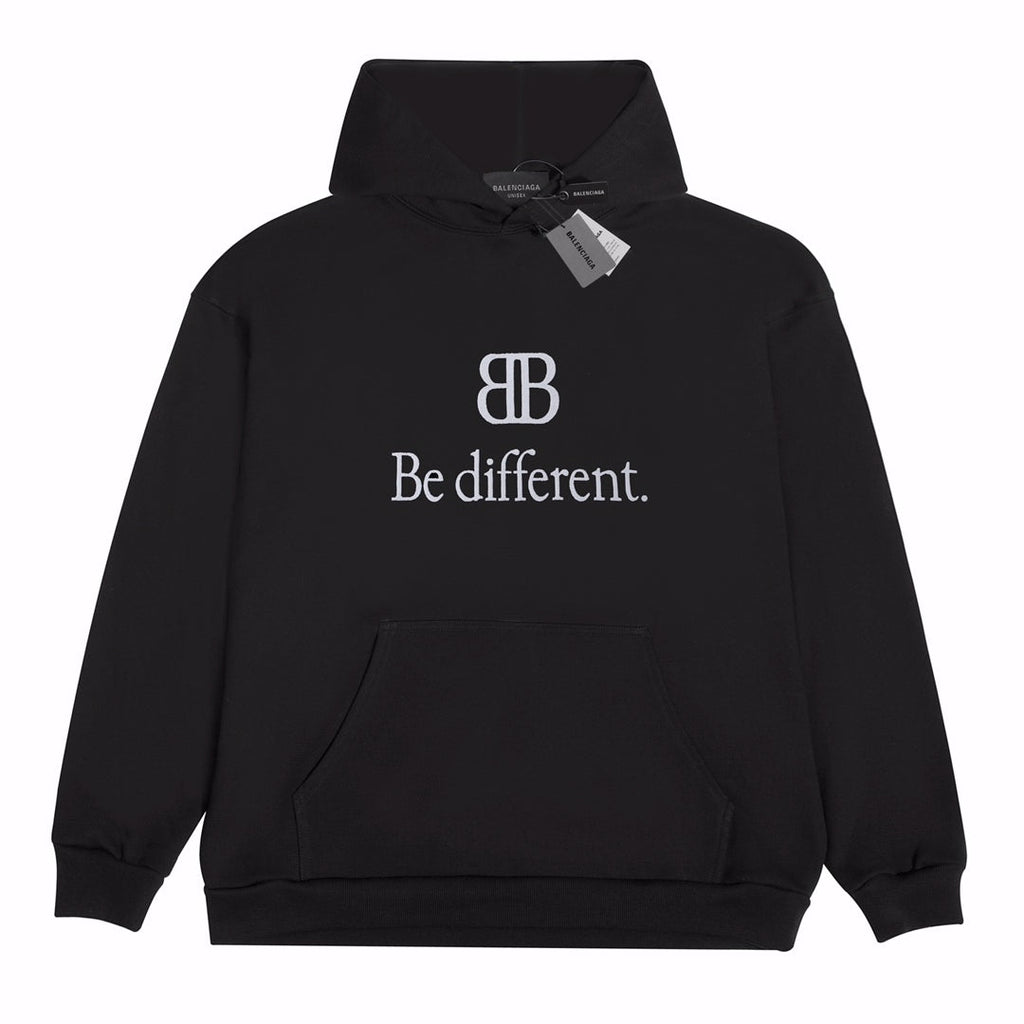 Different Logo Print Hoodie