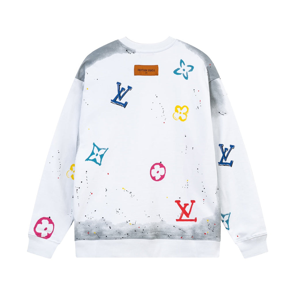 inkjet graffiti logo sweatshirt