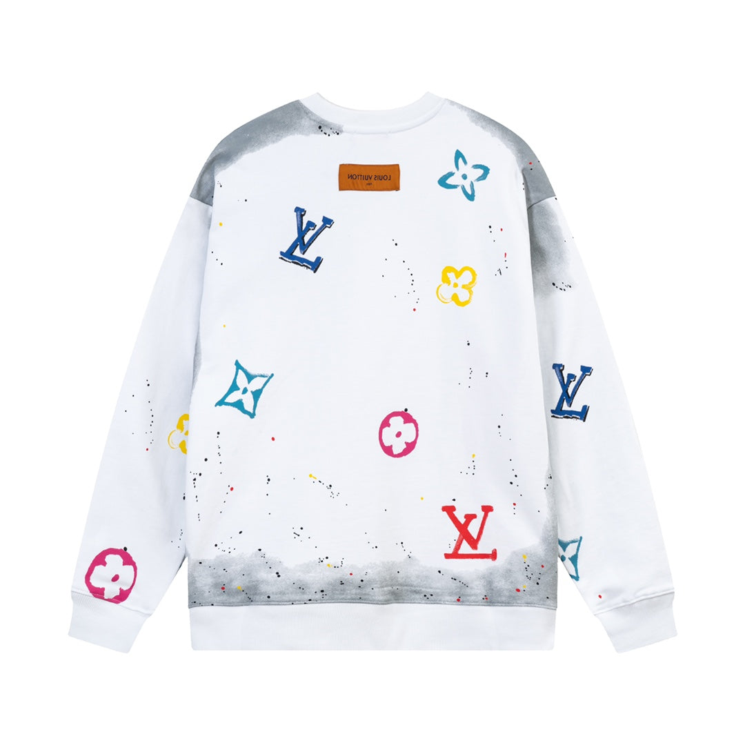 inkjet graffiti logo sweatshirt