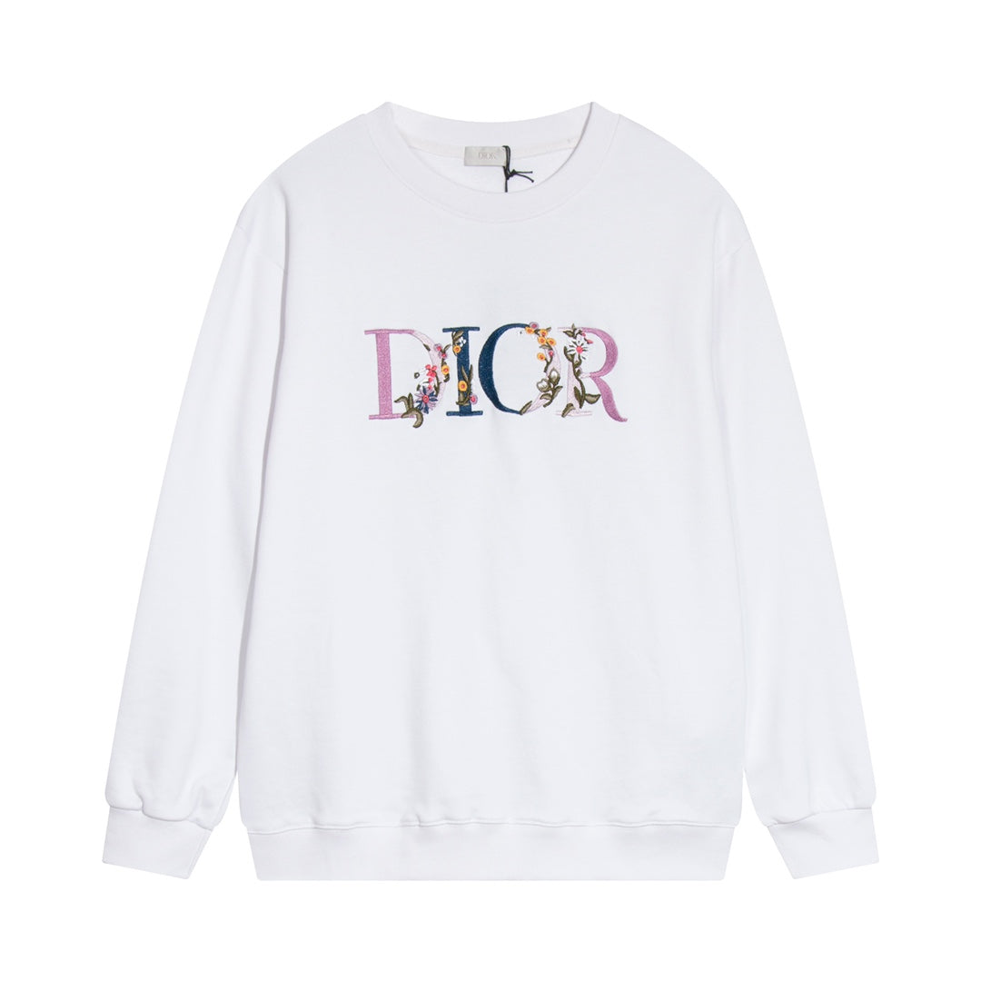Flower embroidered sweatshirt