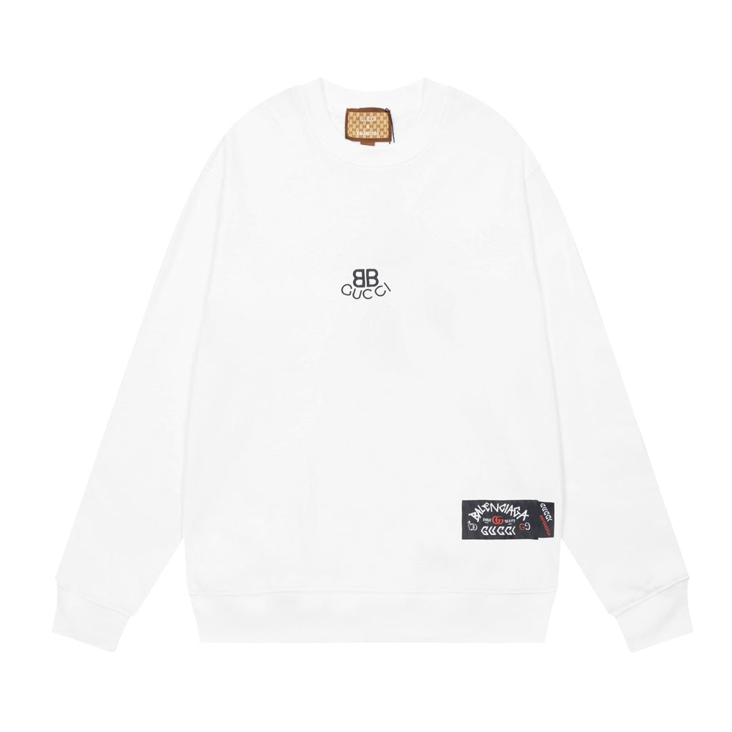 Joint logo embroidered print sweatshirt