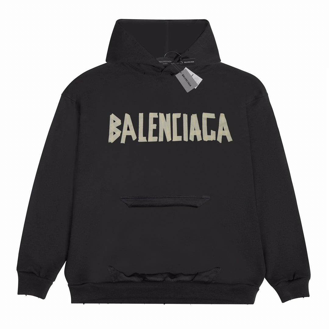 Tape printed hoodie