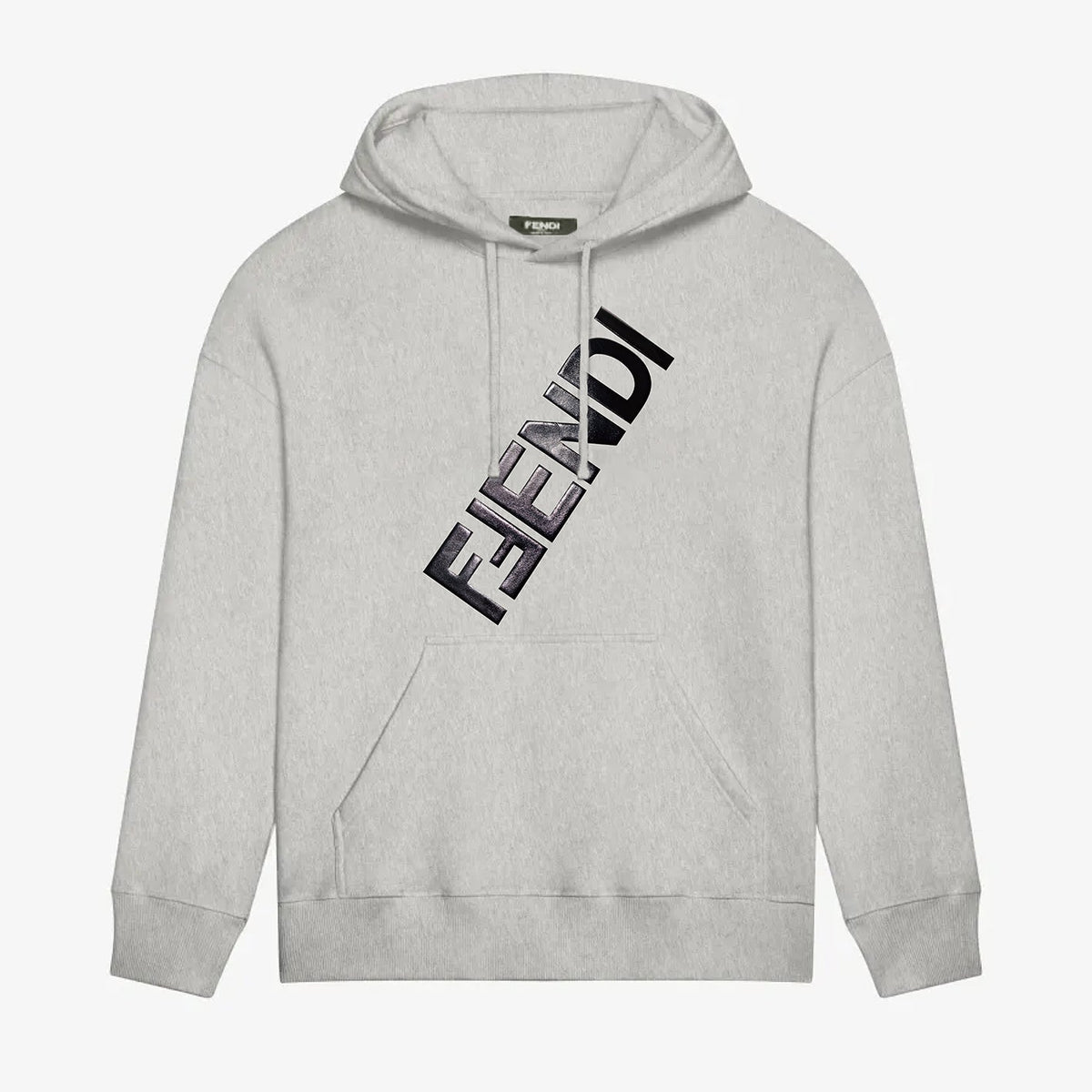 Black printed hoodie