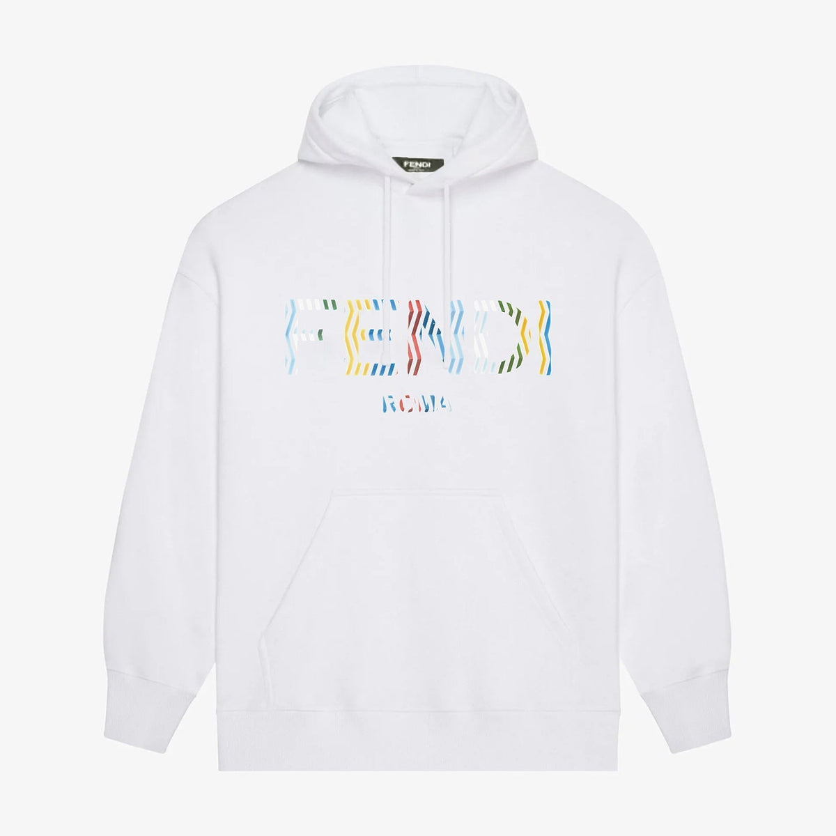Colorful logo printed hoodie