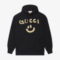 smiley printed hoodie