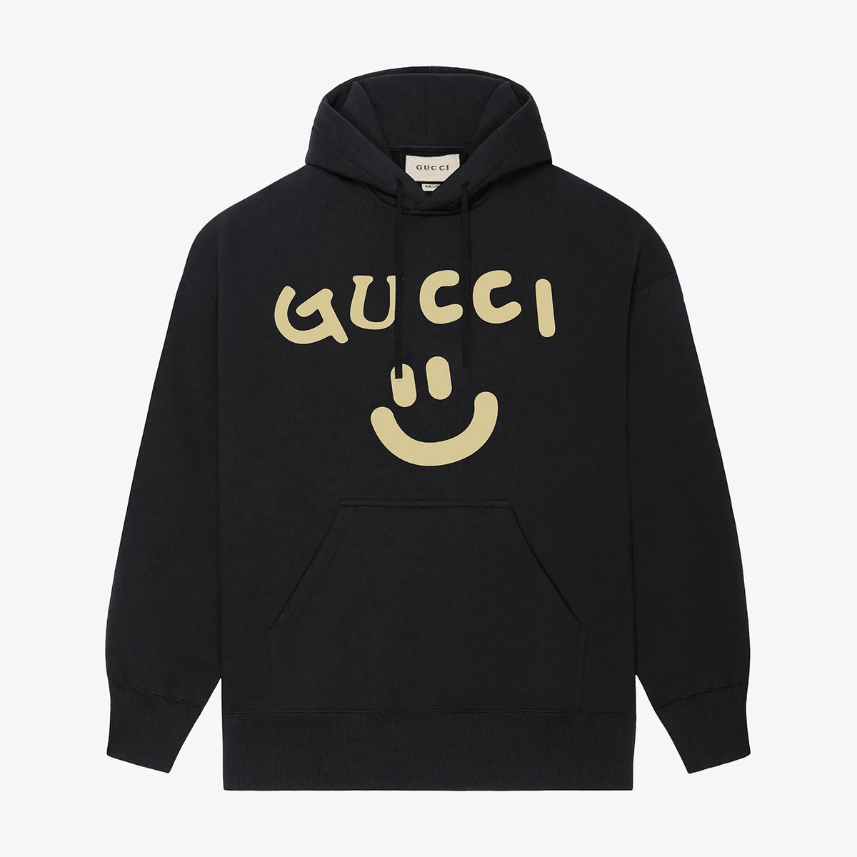 smiley printed hoodie
