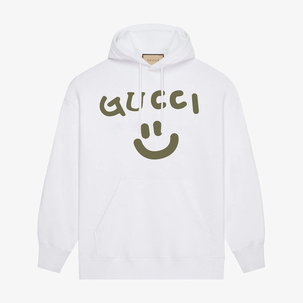 smiley printed hoodie