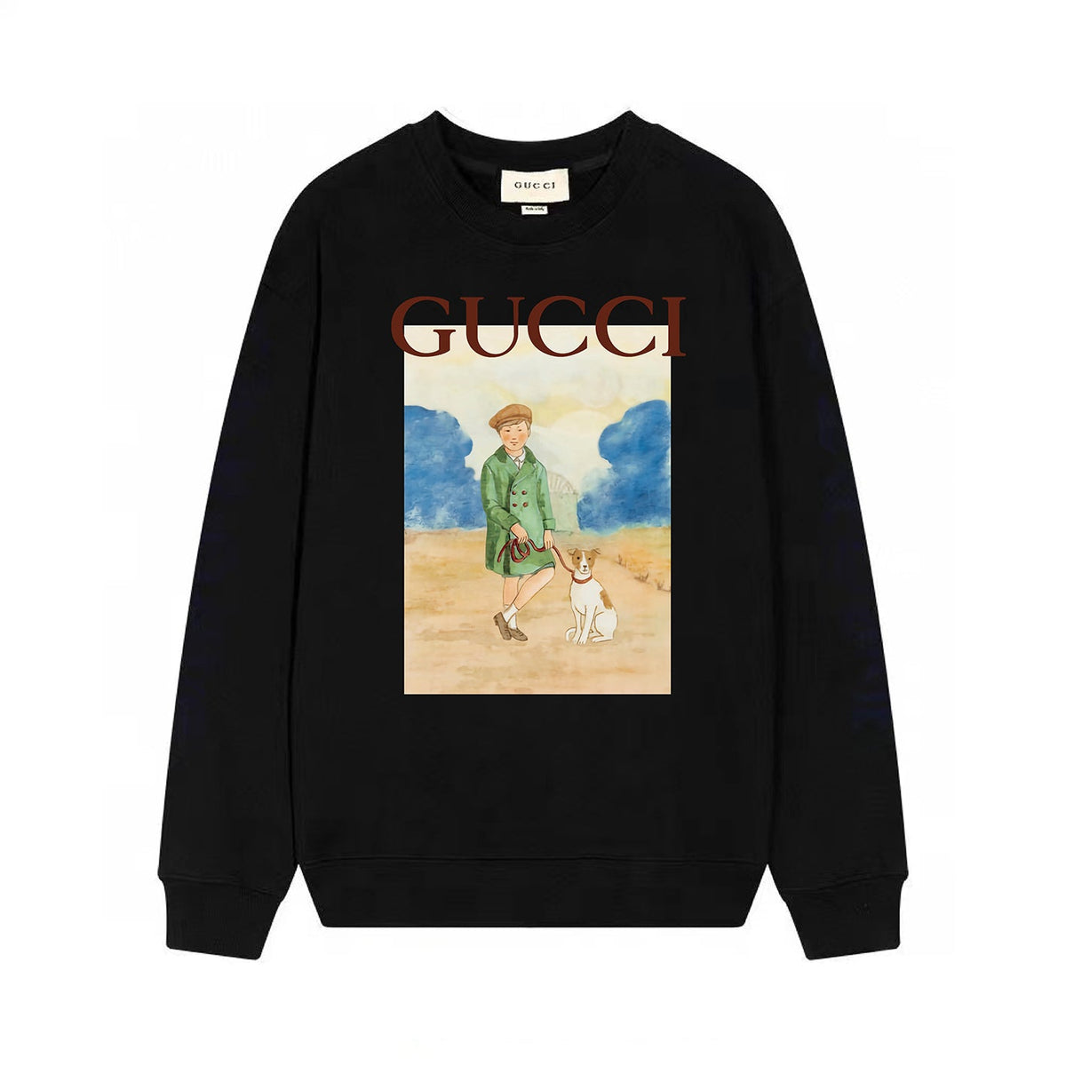 Children and dogs printed sweatshirt