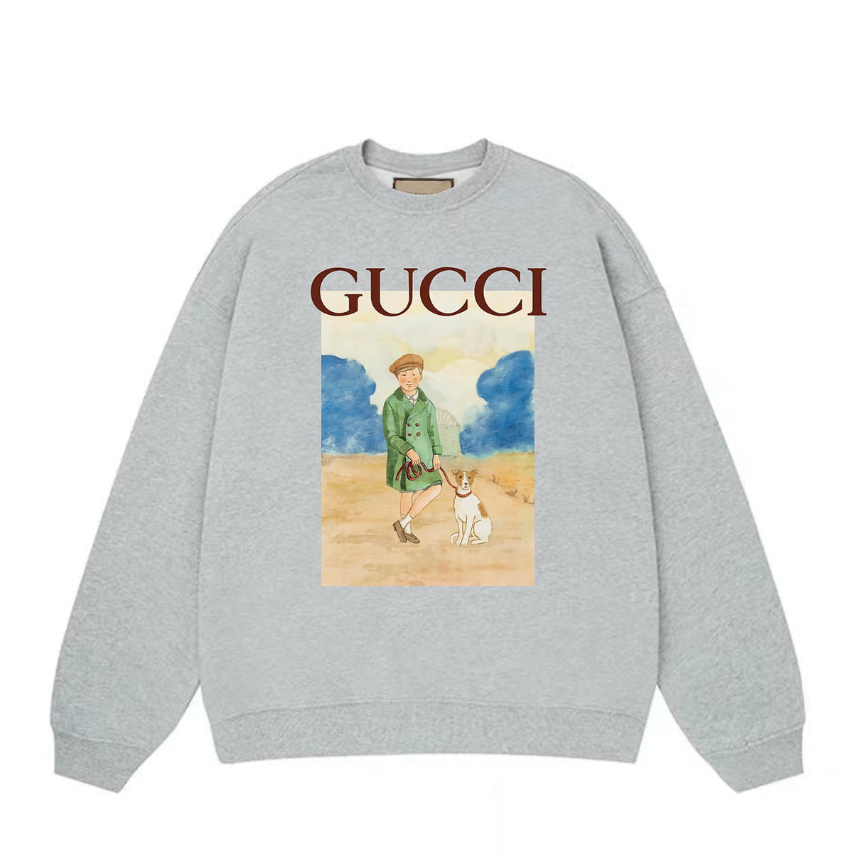 Children and dogs printed sweatshirt