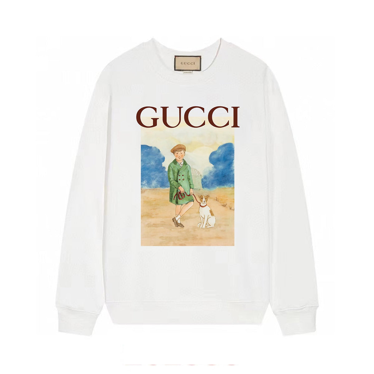 Children and dogs printed sweatshirt