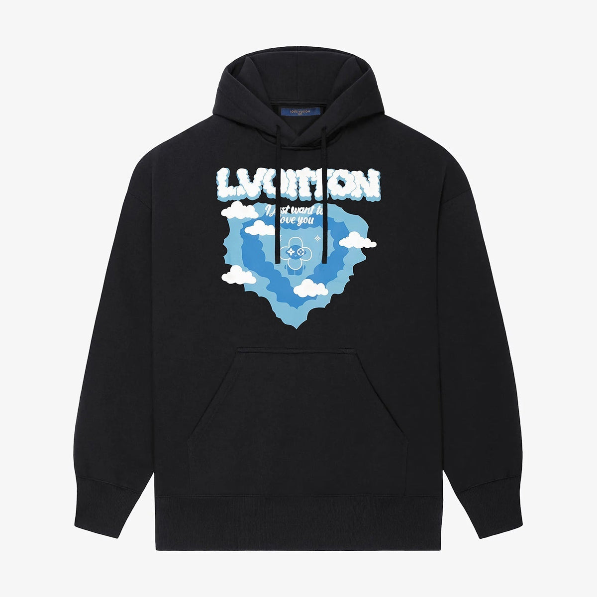 cloud printed hoodie