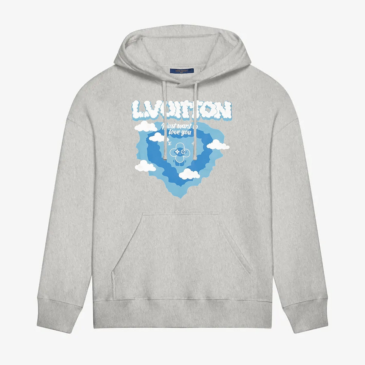 cloud printed hoodie