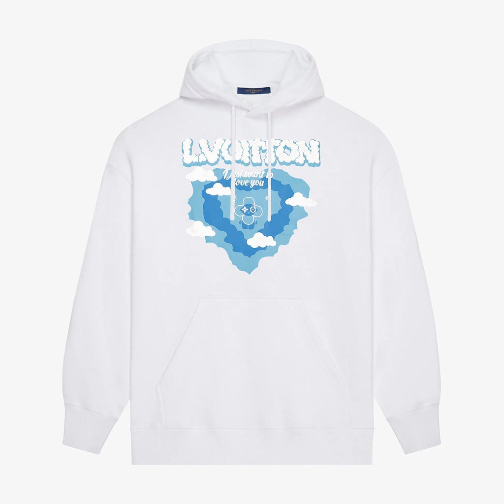cloud printed hoodie