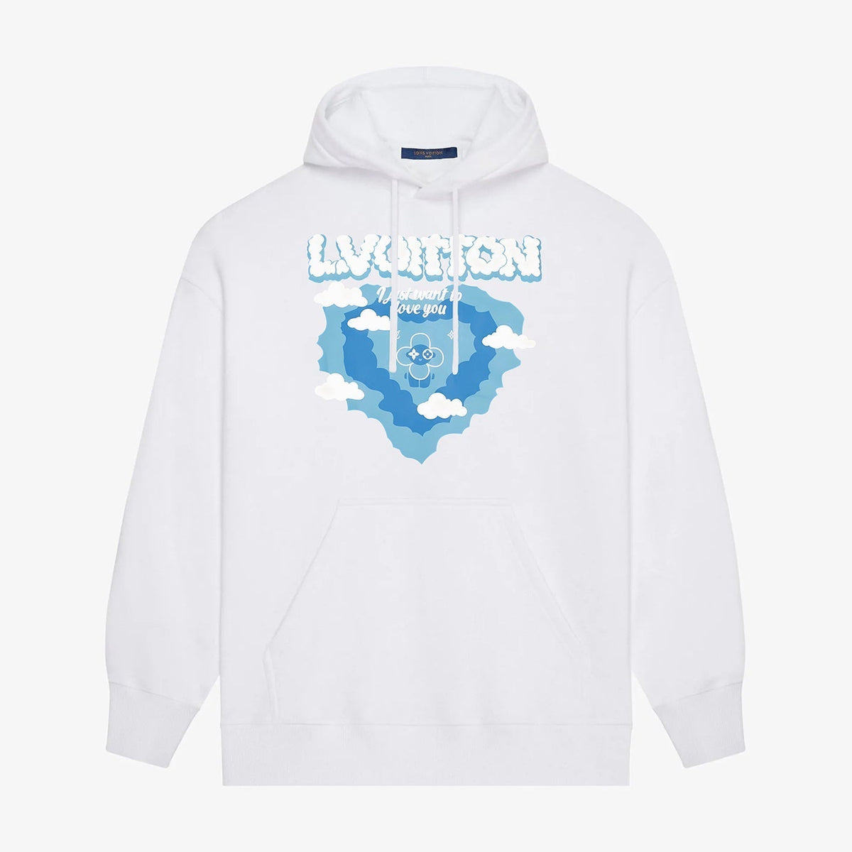 cloud printed hoodie