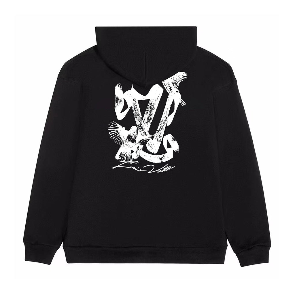 Bird printed hoodie