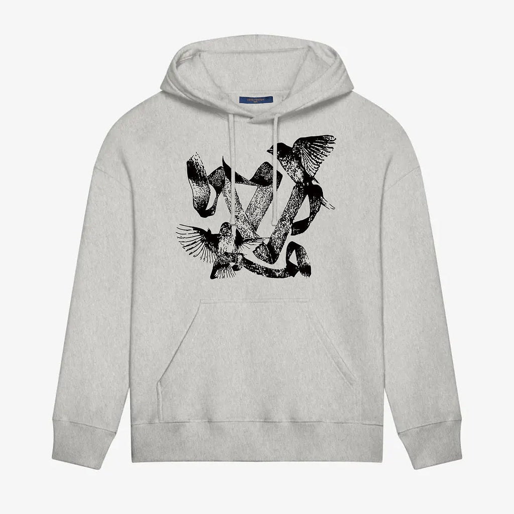 Bird printed hoodie