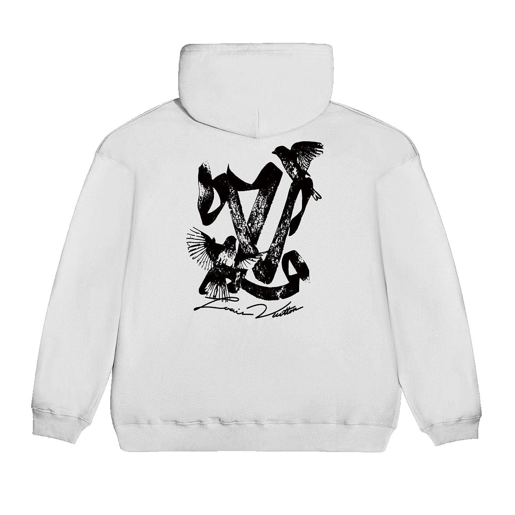 Bird printed hoodie