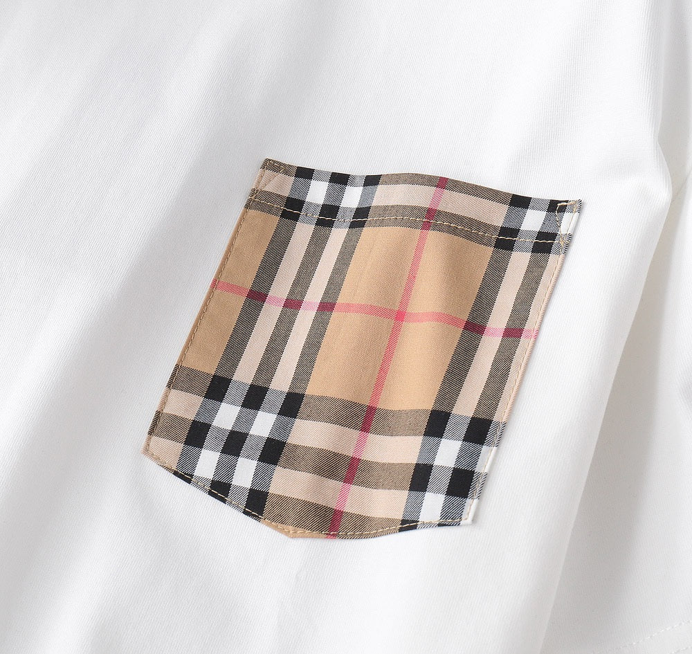 Plaid Pocket Sleeve T-Shirt